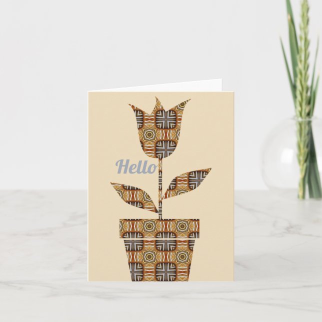Tarjeta Flor decorativa (Anverso)