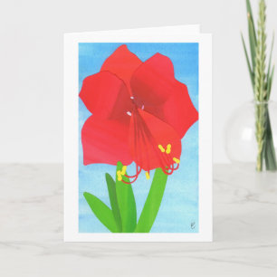 Tarjeta Flor del Amaryllis