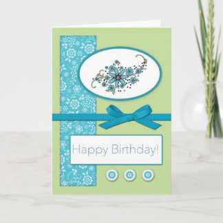 Tarjeta Flor del trullo del feliz cumpleaños