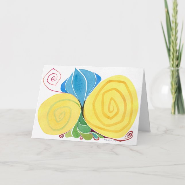 Tarjeta Flor en Cranny Notecard (Anverso)