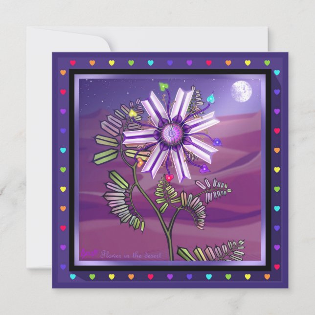 Tarjeta Flor en el desierto (Anverso)