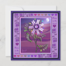 Tarjeta Flor en la carta del desierto