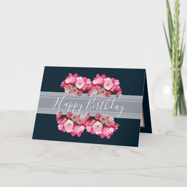 Tarjeta Flor Flor Flor Flor Chica Rosa Cumpleaños (Anverso)