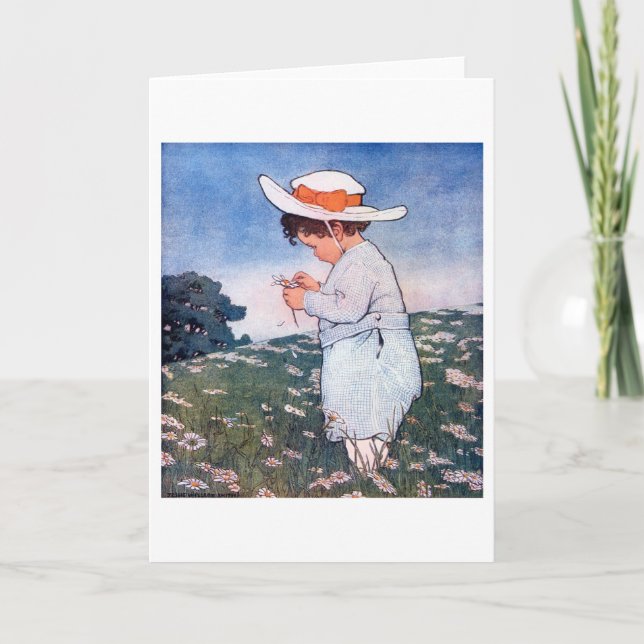 Tarjeta Flor Fortune Tell, Jessie Willcox Smith (Anverso)