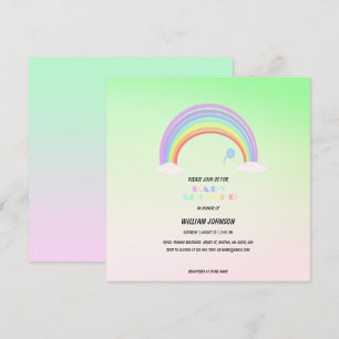 Tarjeta Flor gradiente de gradiente de arcoiris dulce Past