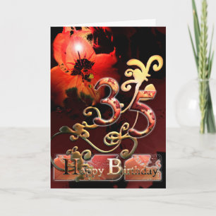 Tarjeta Flor Lilly Dream Feliz 35 cumpleaños floral