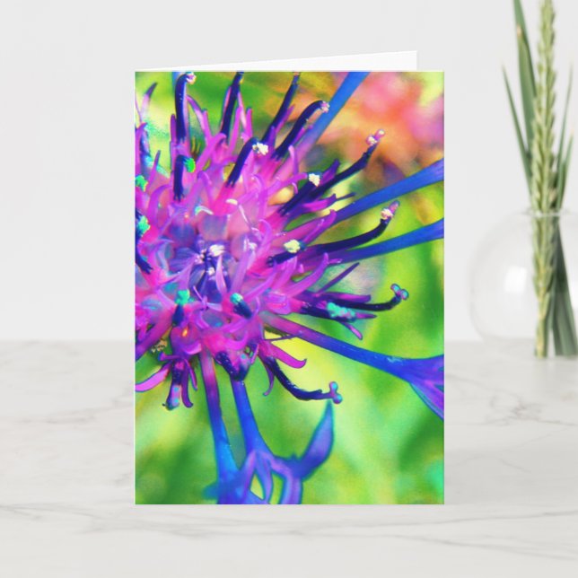 Tarjeta Flor morada (Anverso)