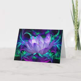 Tarjeta Flor morada de loto y su significado