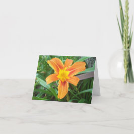 Tarjeta Flor naranja