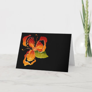 Tarjeta Flor naranja