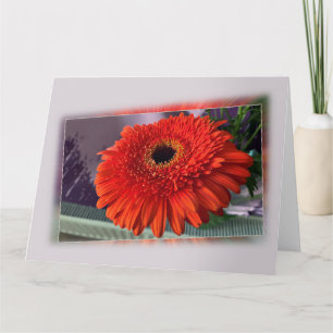 Tarjeta Flor naranja brillante