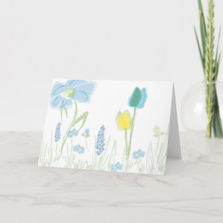 Tarjeta Flor Notecard número tres