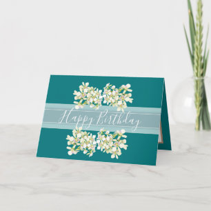Tarjeta Flor Orquídea Flor Orquídea Aqua Chica Cumpleaños