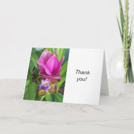 Tarjeta Flor PurpleTurmeric en un Gracias