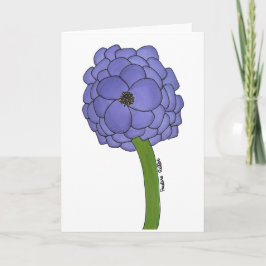 Tarjeta Flor Púrpura - Blanco