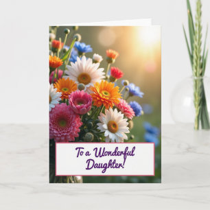 Tarjeta Flor Radiante Carta de la Hija