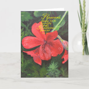 Tarjeta Flor roja irlandesa