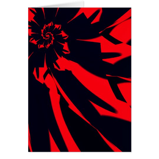 Tarjeta Flor roja/negra
