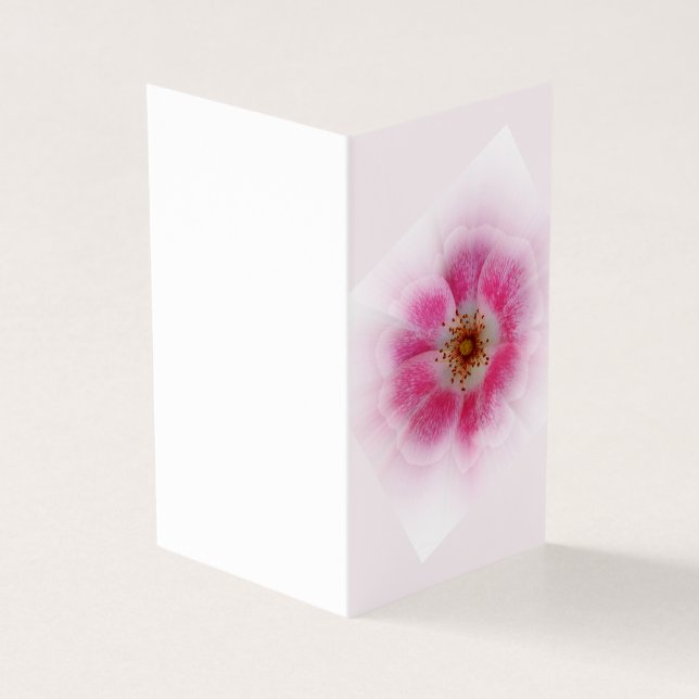Tarjeta flor rosa brillante (Exterior)