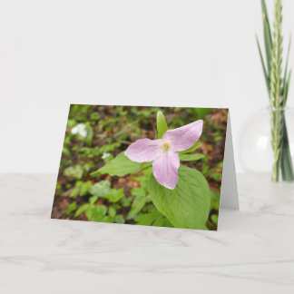 Tarjeta Flor rosa de trillión
