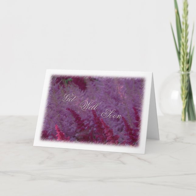 Tarjeta Flor rosa se pone bien pronto (Anverso)