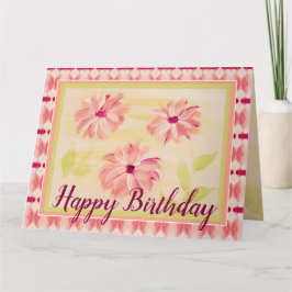 Tarjeta Flor rosa suave