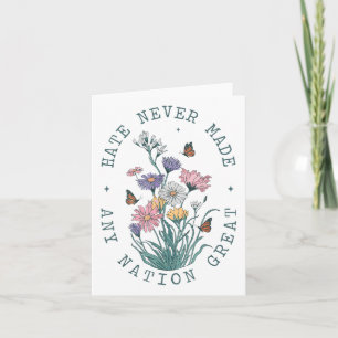 Tarjeta Flor silvestre anti Trump