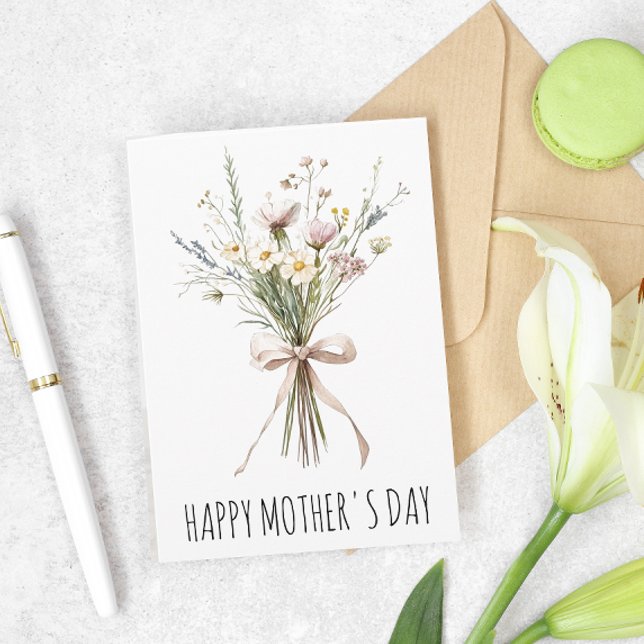 Tarjeta Flor silvestre Bouquet Día de la Madre (Subido por el creador)