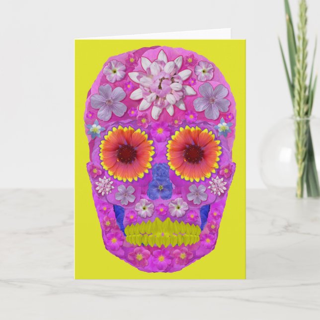 Tarjeta Flor Skull 2 (Anverso)