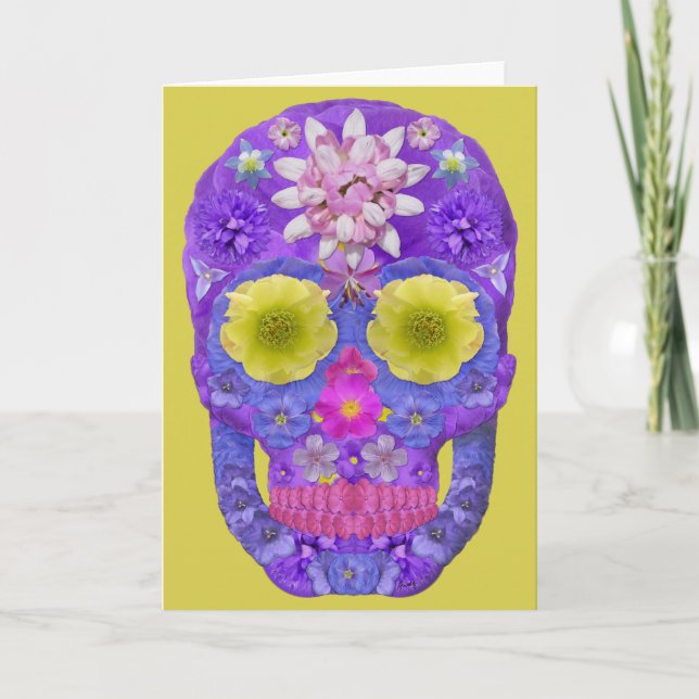Tarjeta Flor Skull 5 (Anverso)