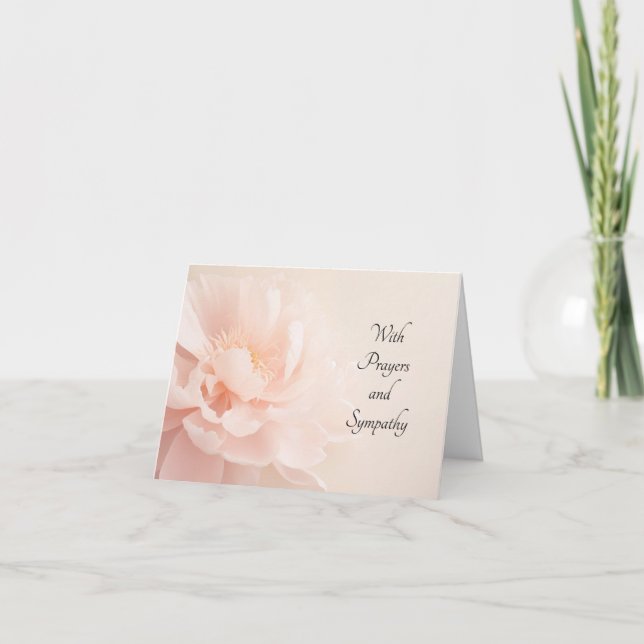 Tarjeta Flor suave y simpatía de fondo (Anverso)