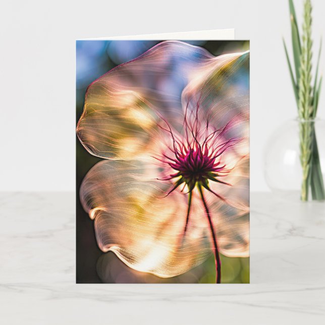 Tarjeta Flor Sunshine para cumpleaños (Anverso)