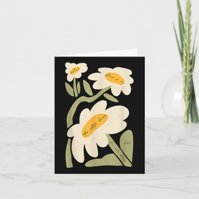 Tarjeta Flor sutil Kamala Harris Boho Floral (Anverso)