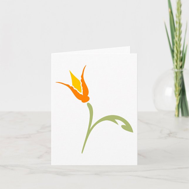 Tarjeta Flor Tropical de Ave del Paraíso (Subido por el creador)