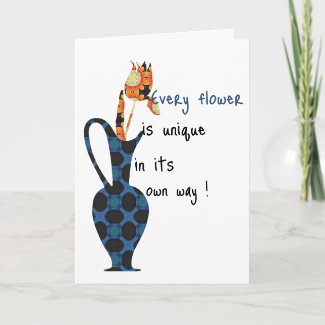 Tarjeta Flor Única  (Anverso)