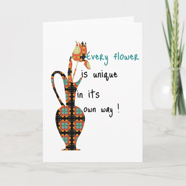 Tarjeta Flor Única  (Anverso)
