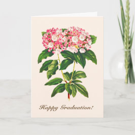 Tarjeta Flor Vintage de Laurel de Montaña Botánico