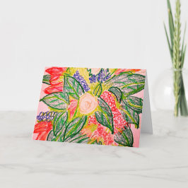 Tarjeta Flor y poema