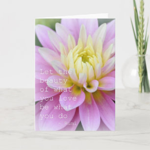 Tarjeta Flor Zen - Carta de Dalia Cita de Rumi