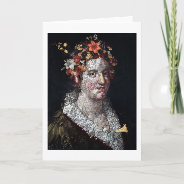 Tarjeta Flora, Arcimboldo (Anverso)