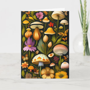 Tarjeta Flora de prados Haeckel moderno