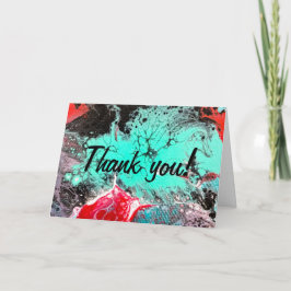 Tarjeta "Flora subacuática y fauna lúdica" Gracias