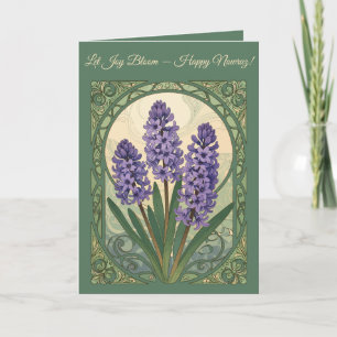 Tarjeta Floración de jacinto de Nowruz Violeta Sonbol
