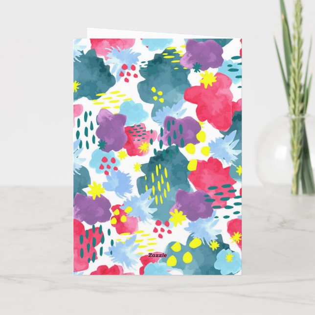 Tarjeta Floral Abstract  (Reverso)