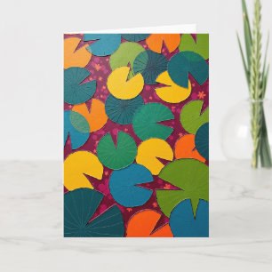 Tarjeta floral abstracta alegre