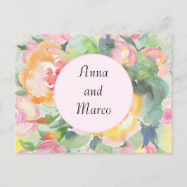 tarjeta floral acuarela boda