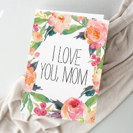 Tarjeta Floral Acuarela Rosa