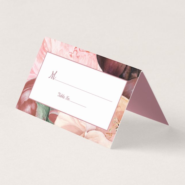 Tarjeta Floral acuática del Boho de otoño (Anverso)