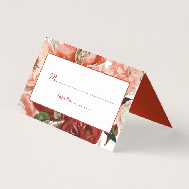 Tarjeta Floral acuática del Boho de otoño (Anverso)