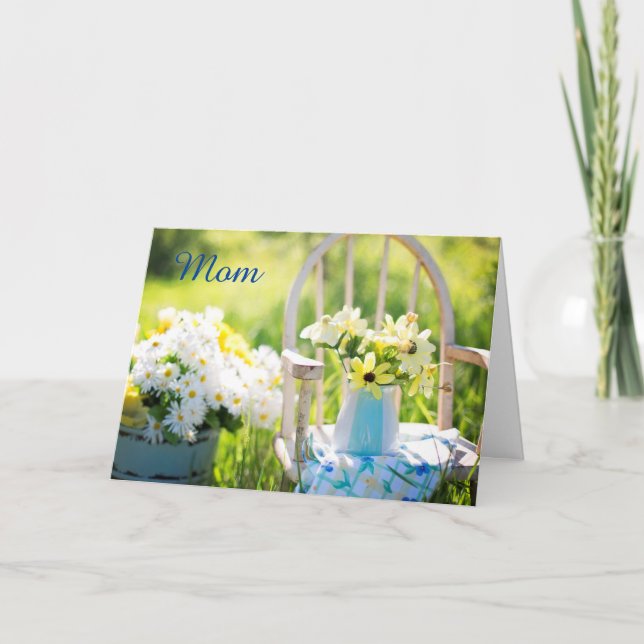 Tarjeta Floral al aire libre y Día de la Madre de vida fij (Anverso)